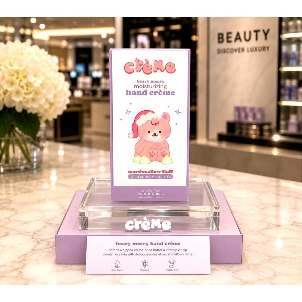 The Crème Shop Beary Merry Moisturizing Hand Crème Marshmallow Fluff